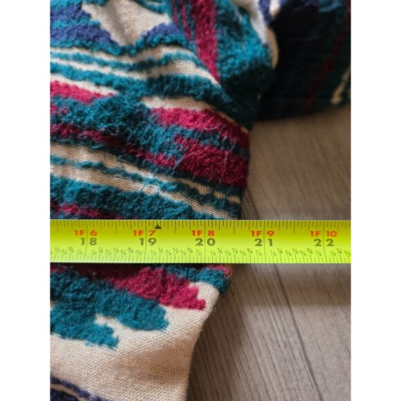 Lucky Brand Womens Open Front Cardigan Sweater L Aztec Multicolor Duster - Picture 6 of 6